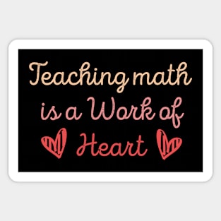 work of heart math teacher Sticker